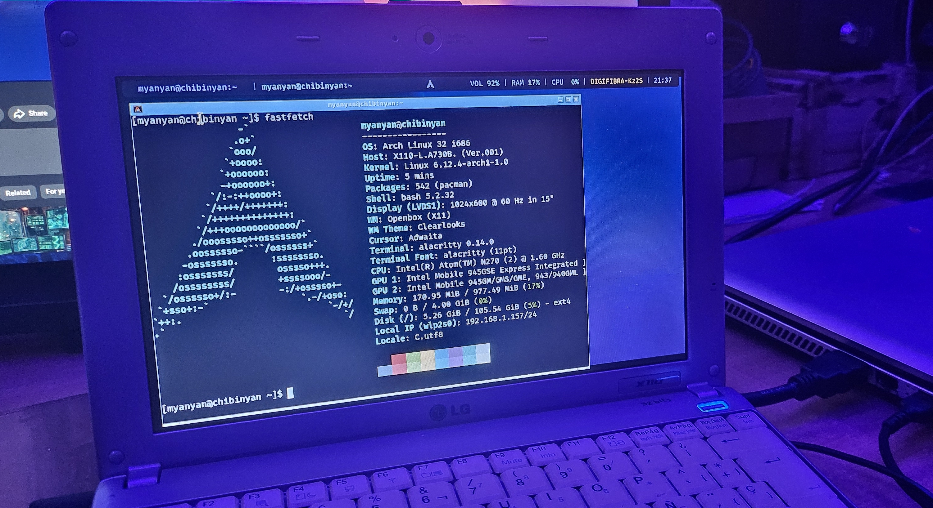 LG Mini Arch Linux